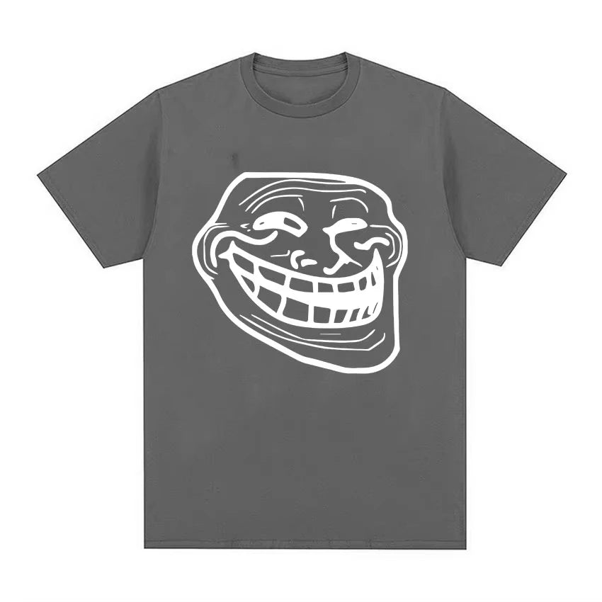 Funny Memes Troll Face T-Shirt - Retro Harajuku Streetwear Tee