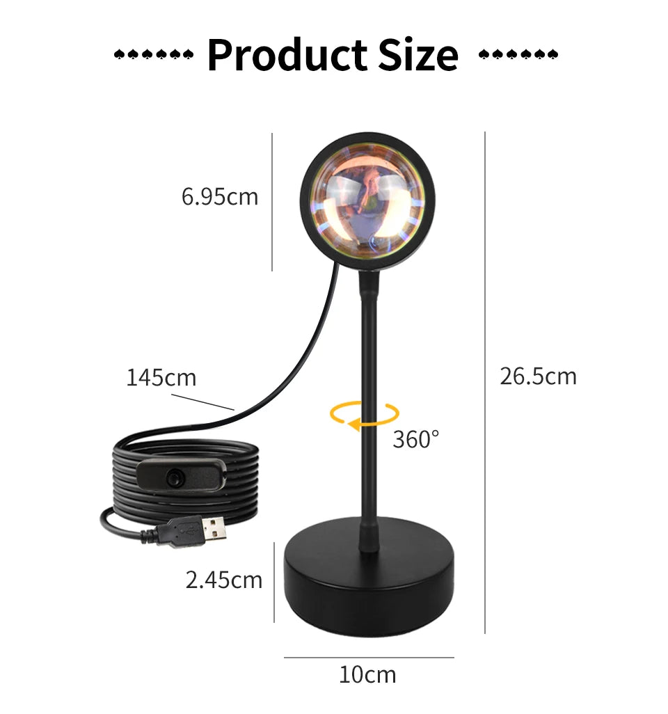 Lampe de nuit LED Tuya Smart Sunset, projecteur à distance USB RGB avec application Smart Life, idéale pour la décoration de chambre, la photographie, les fêtes et les naissances. Parfaite pour la décoration de chambre, les photos et les événements.