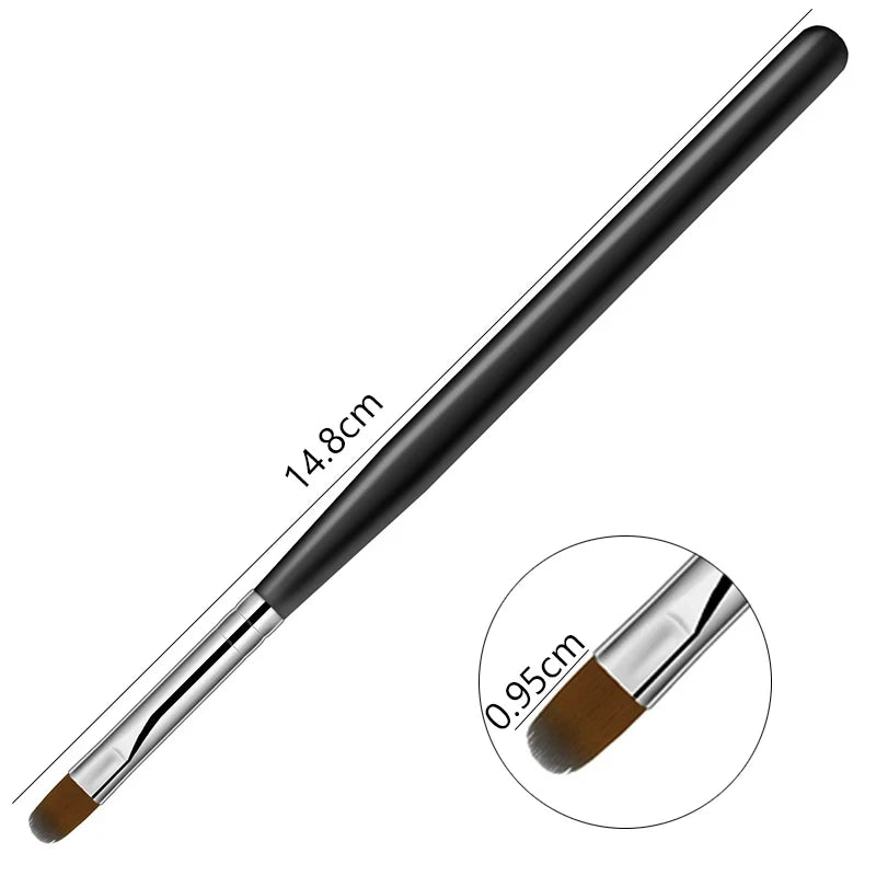 Pinceau professionnel en bois pour nail art - Extension de gel UV et peinture acrylique