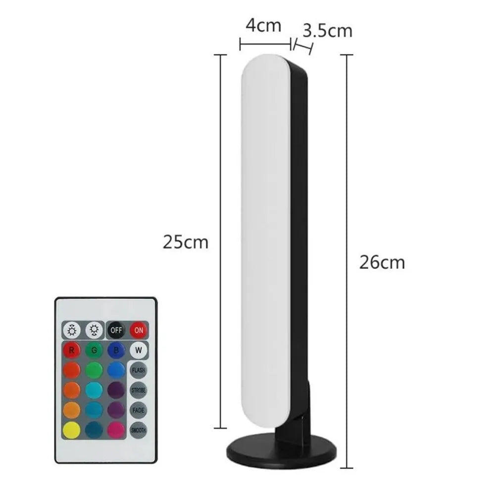 Lampe d'ambiance LED intelligente Symphony avec contrôle du son et application de commande, idéale pour la TV, l'ordinateur et les jeux vidéo. Décoration pour bureau.