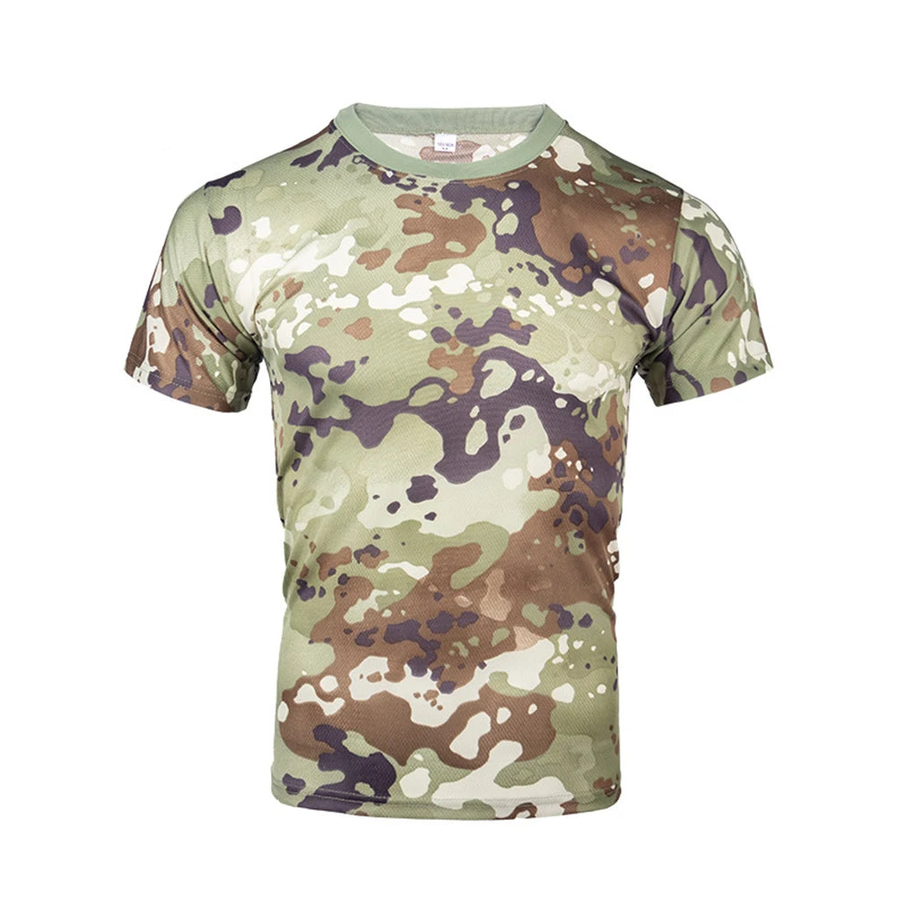 Outdoor Sports Camouflage T-Shirt - Quick Dry Hiking & Hunting Tee