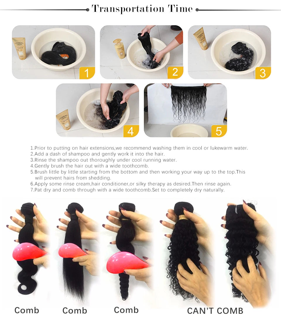 Kinky Curly Human Hair Bundles Short Brazilian Hair Weaves 3 Bundles With Closure Natural Black Curly Bundles With Closure
