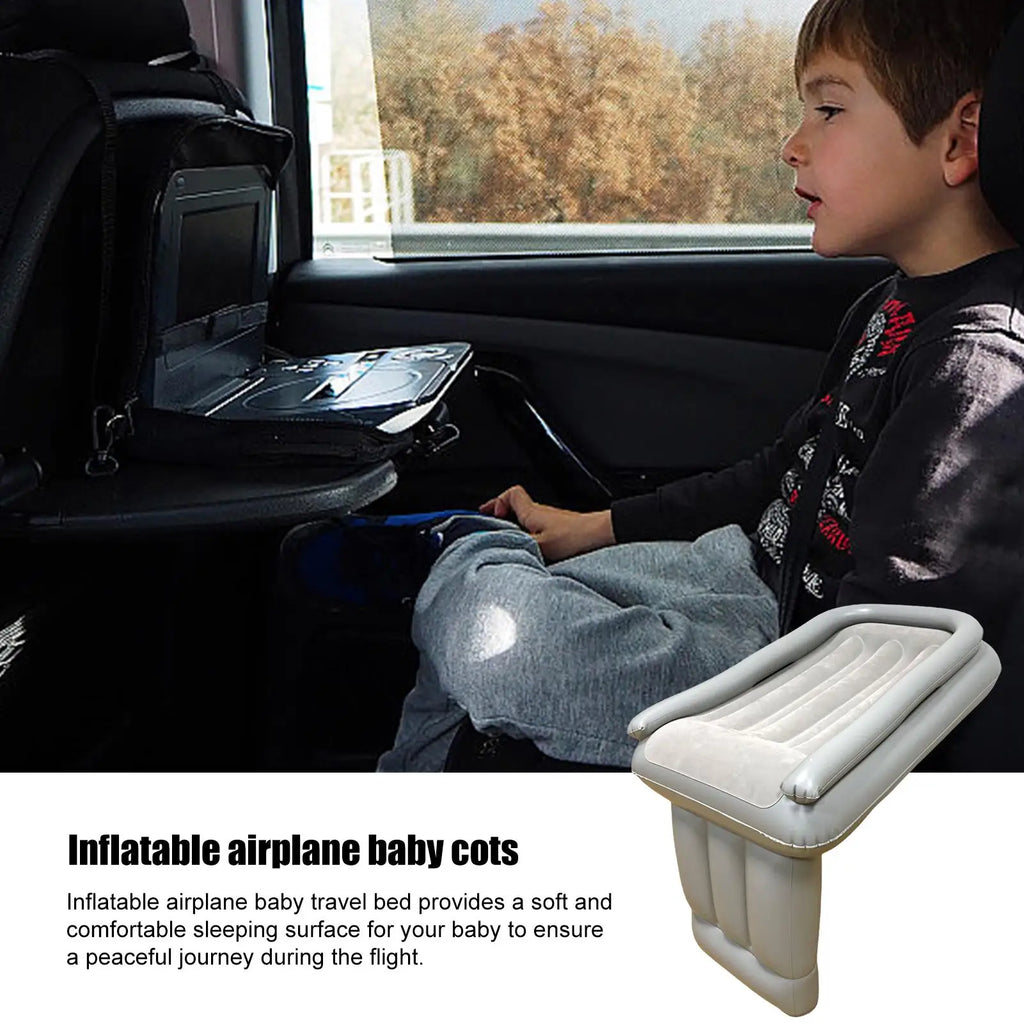 Extension de lit d'avion gonflable portable pour siège arrière de voiture, matelas de couchage pliable pour enfant en bas âge, pour l'intérieur de la voiture