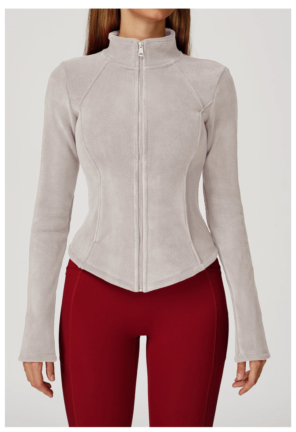 Sports Jacket Long Sleeve Women Zip Fitness Yoga Shirt Winter Warm Gym Top Activewear Running Coats Workout Clothes For Cycling