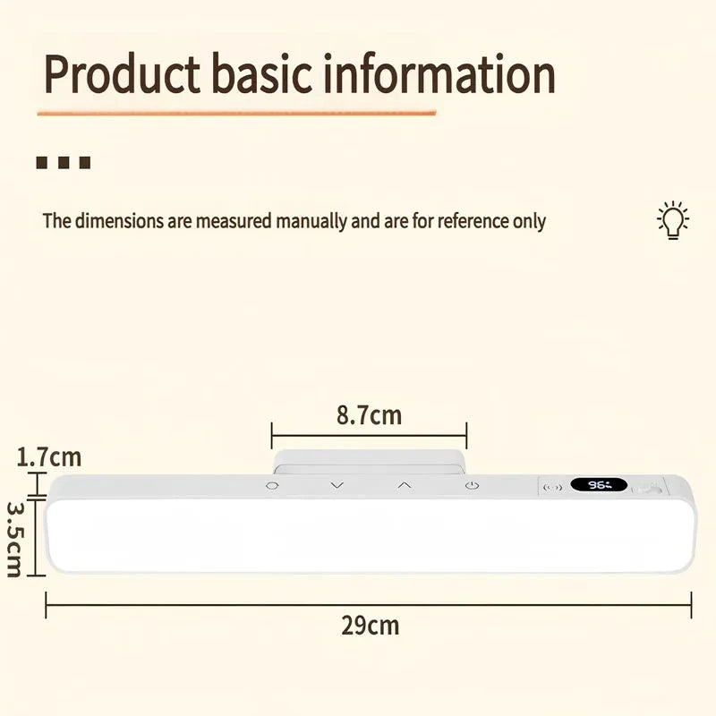 Lampe de table tactile intelligente, lampe de bureau magnétique avec batterie intégrée de 2000 mAh, lampe de chevet rechargeable avec miroir et lampe de lecture intégrée.