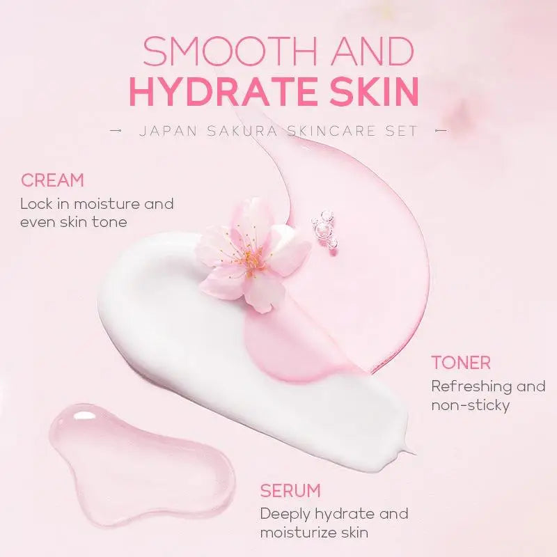 Sakura Skincare Set - 29-Piece Deep Cleansing & Moisturizing Collection