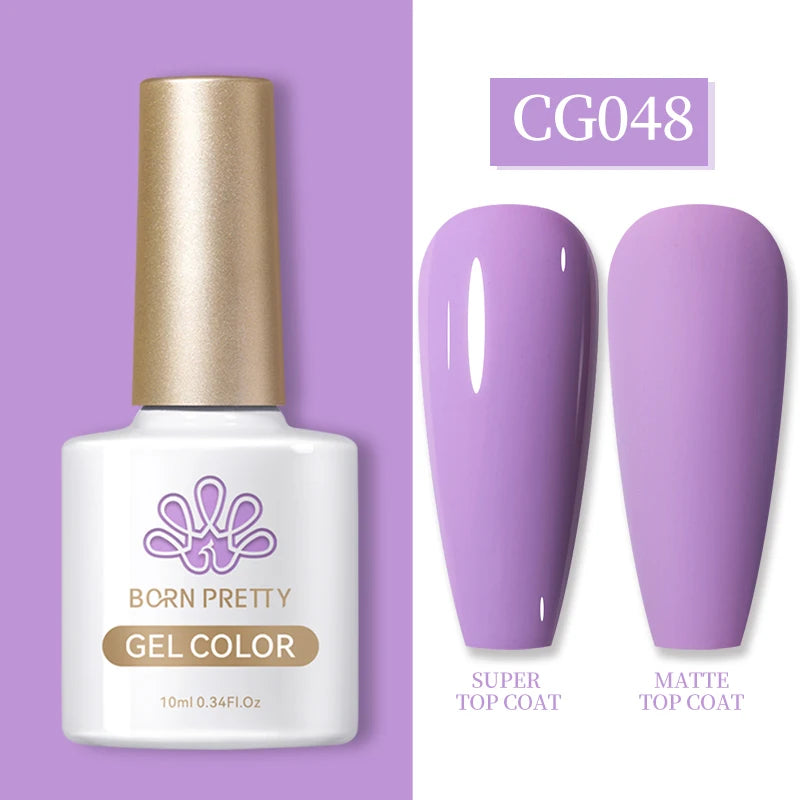 Vernis à ongles gel BORN PRETTY 10 ml, 130 couleurs, semi-permanent, semi-dissolvable, UV, base et top coat.