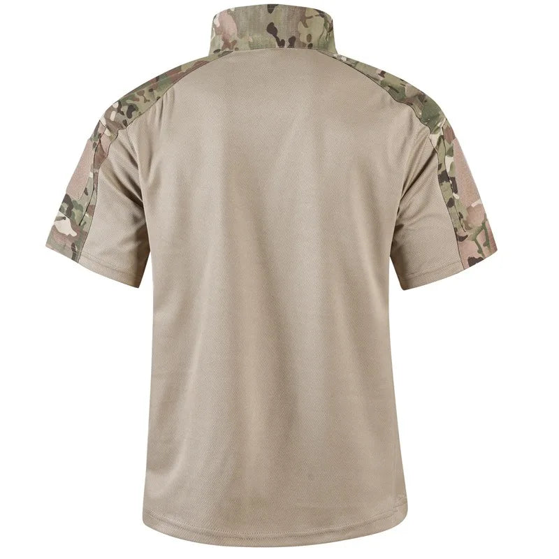 Camo Tactical Shirt Short Sleeve - Quick Dry Combat T-Shirt