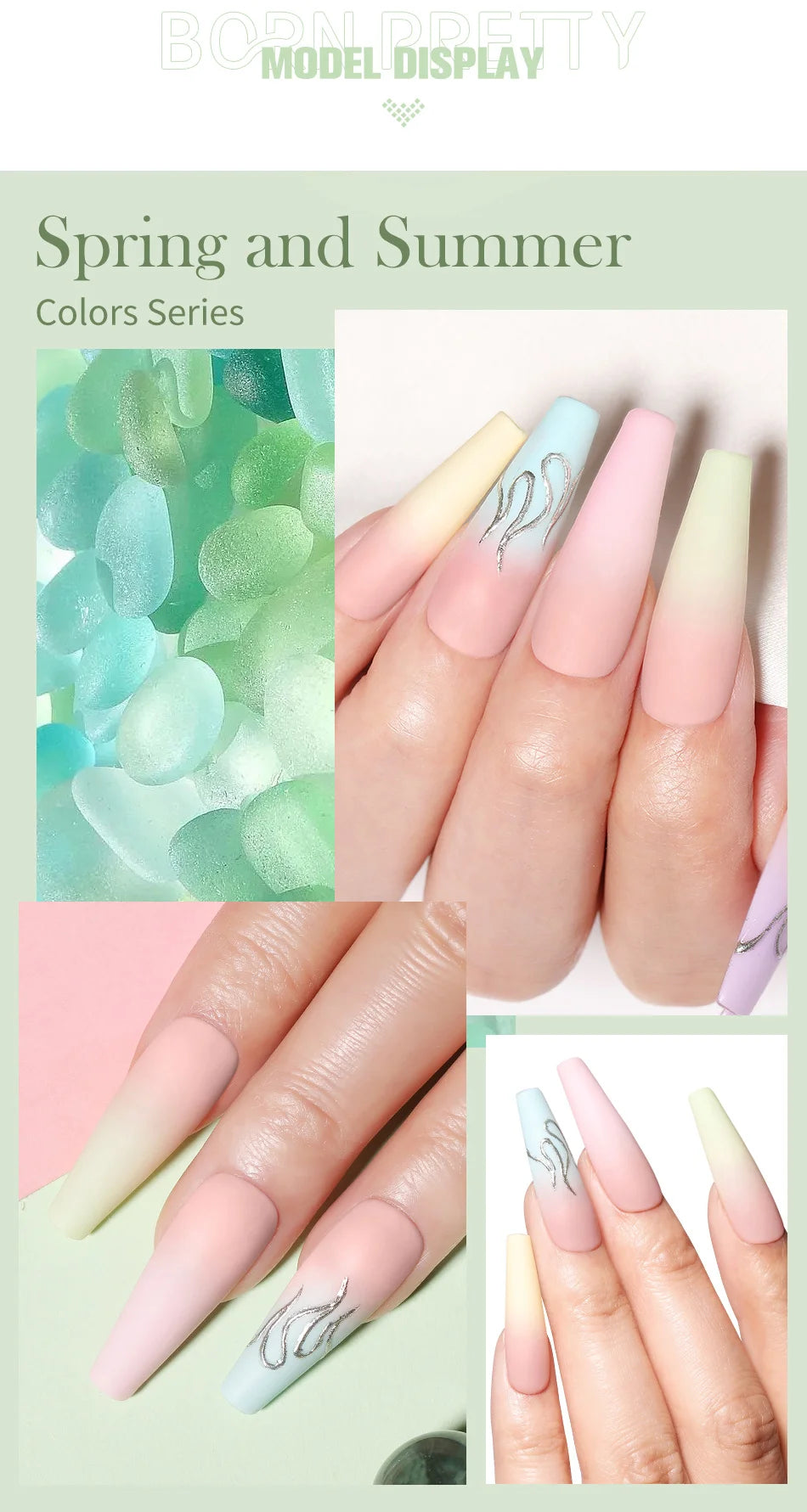 Vernis à ongles gel BORN PRETTY 10 ml, 130 couleurs, semi-permanent, semi-dissolvable, UV, base et top coat.