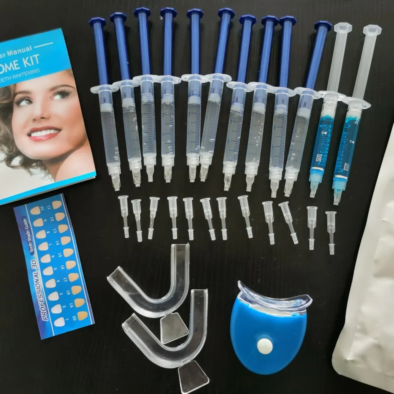 Home Use Teeth Whitening Kit Oral gels Tooth Whitener Bleaching White With 44% Peroxide whitening teeth gels dental brush