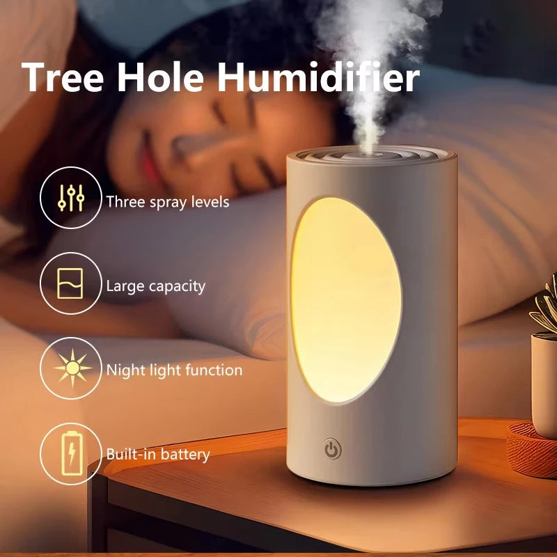 600ml Portable Aroma Diffuser - Wireless Humidifier with LED Lights