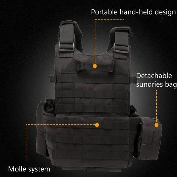 6094 Military Combat Army Wargame VestNylon Pouch Molle Gear Tactical Vest Body Armor Hunting Plate Carrier Airsoft Accessories