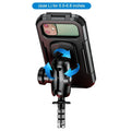 Étui de support de téléphone étanche pour potence de moto, fixation sur rotule de 2,5 cm (1 pouce), antivol, avec base en aluminium pour fourches de 11,9 à 17,3 cm (4,7 à 6,8 pouces).