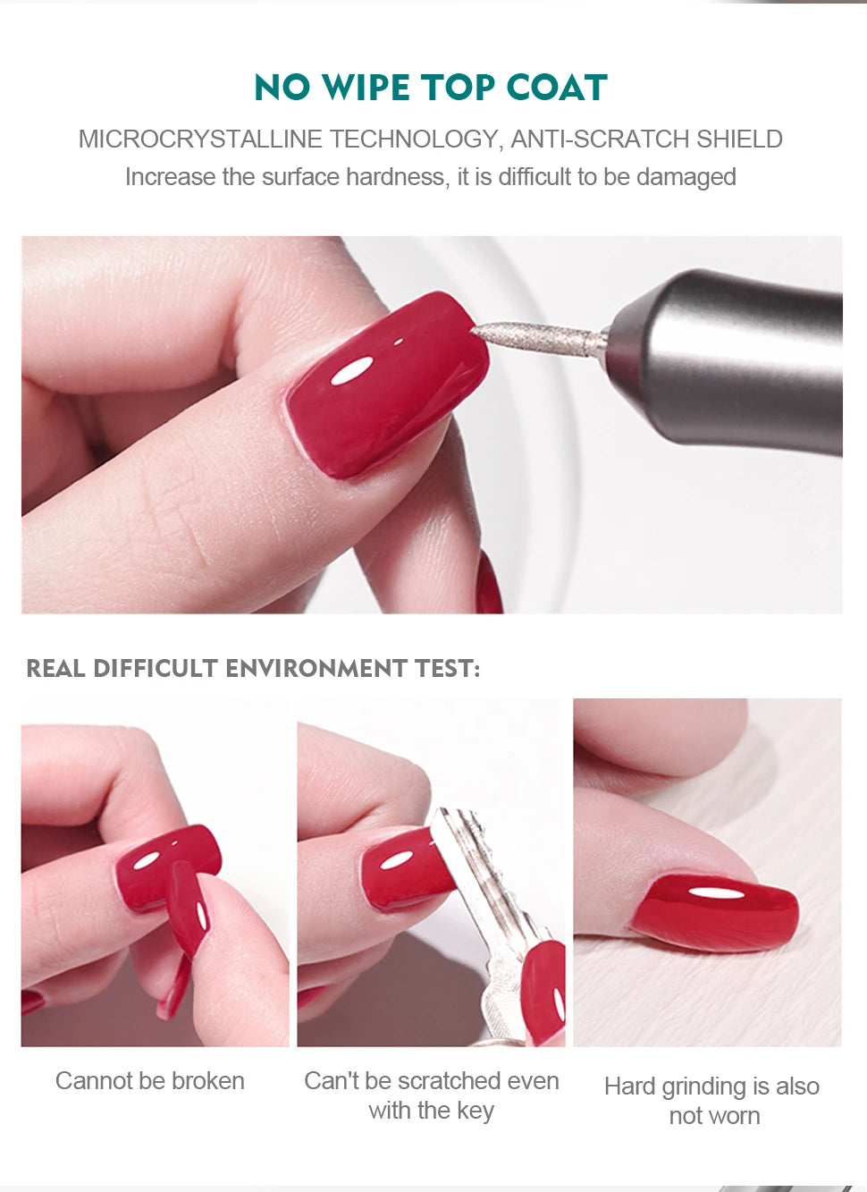 NAILPOP Vernis de finition sans résidu, base, primer, vernis gel UV, rehausseur de design, gel de renforcement, gel semi-permanent, outil de nail art UV/LED