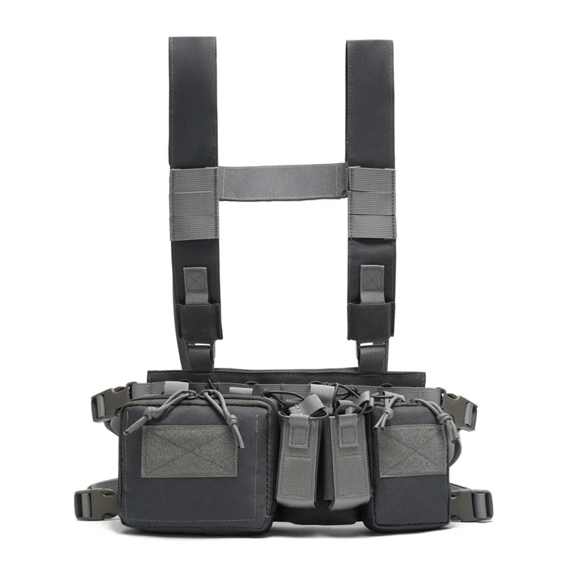 Tactical Chest Rig Vest - 500D Nylon Modular Gear for Airsoft & Hunting