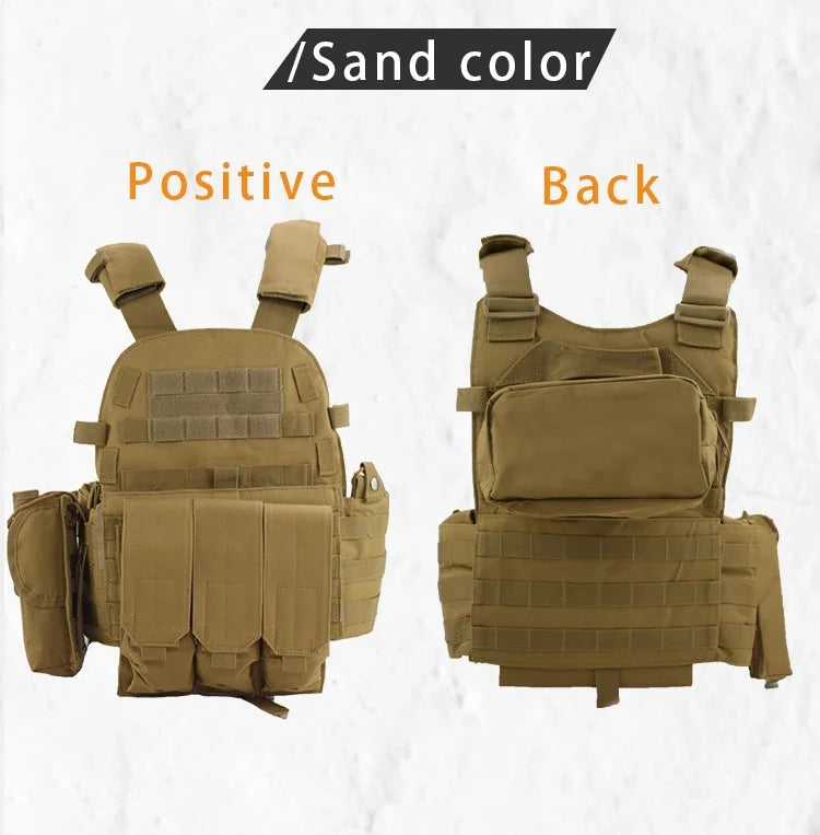 6094 Military Combat Army Wargame VestNylon Pouch Molle Gear Tactical Vest Body Armor Hunting Plate Carrier Airsoft Accessories