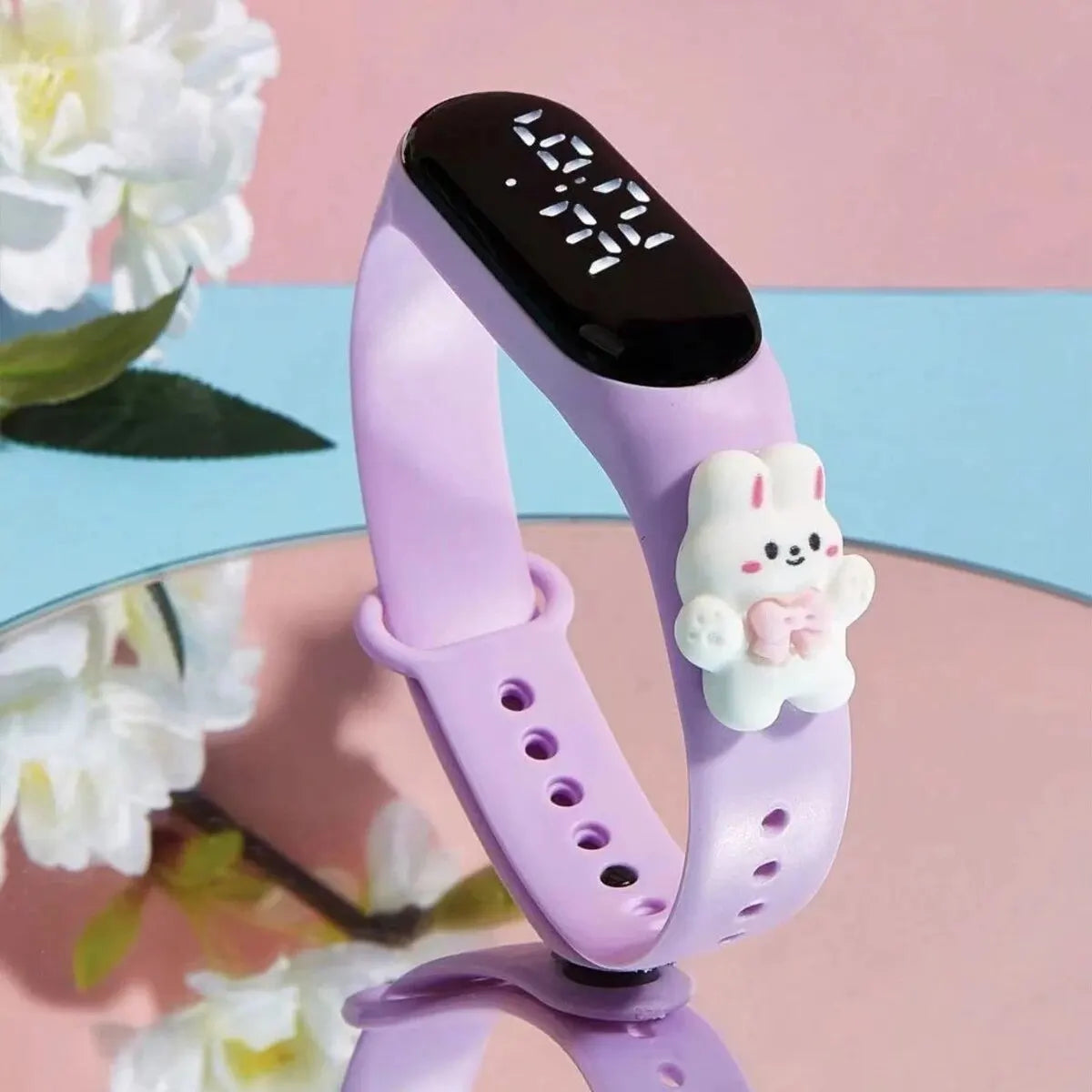 Montre-bracelet tactile électronique pour enfants et étudiants, avec figurine LED de dessin animé