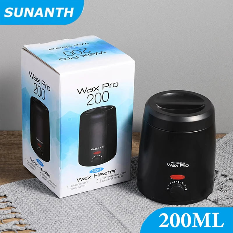 200ML Waxing Kit - Women Men Hard Wax Melt Warmer Kit for Hair Removal-Suitable for Full Body Hair Removal on Sensitive Skin