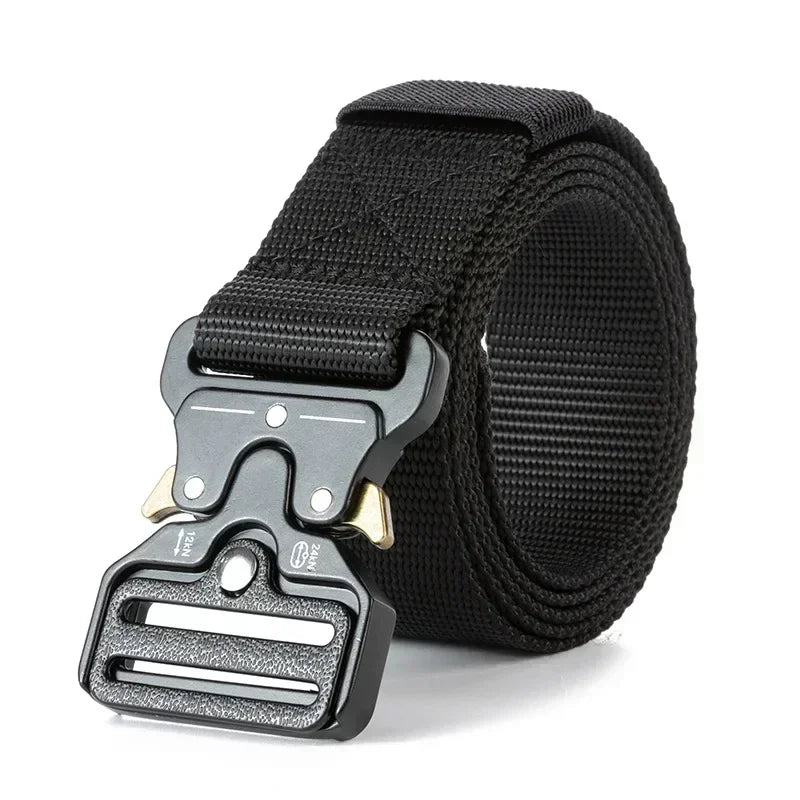 Tactical Belts for Unisex Military Style Work Hiking Riggers Web Gun Belt with Heavy Duty Quick Release Metal Buckle