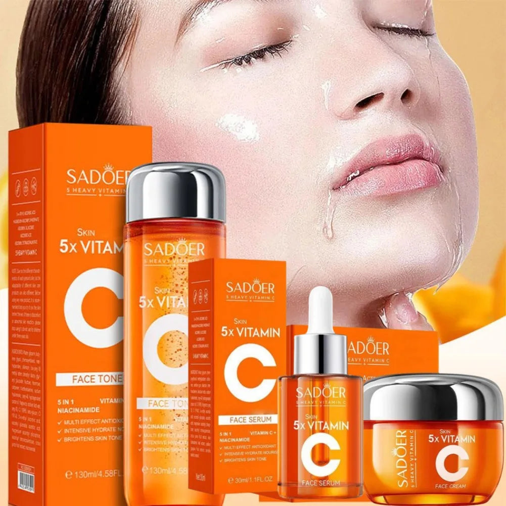 Vitamin C Firming & Lifting Skincare Set - Brightening Essence Collection