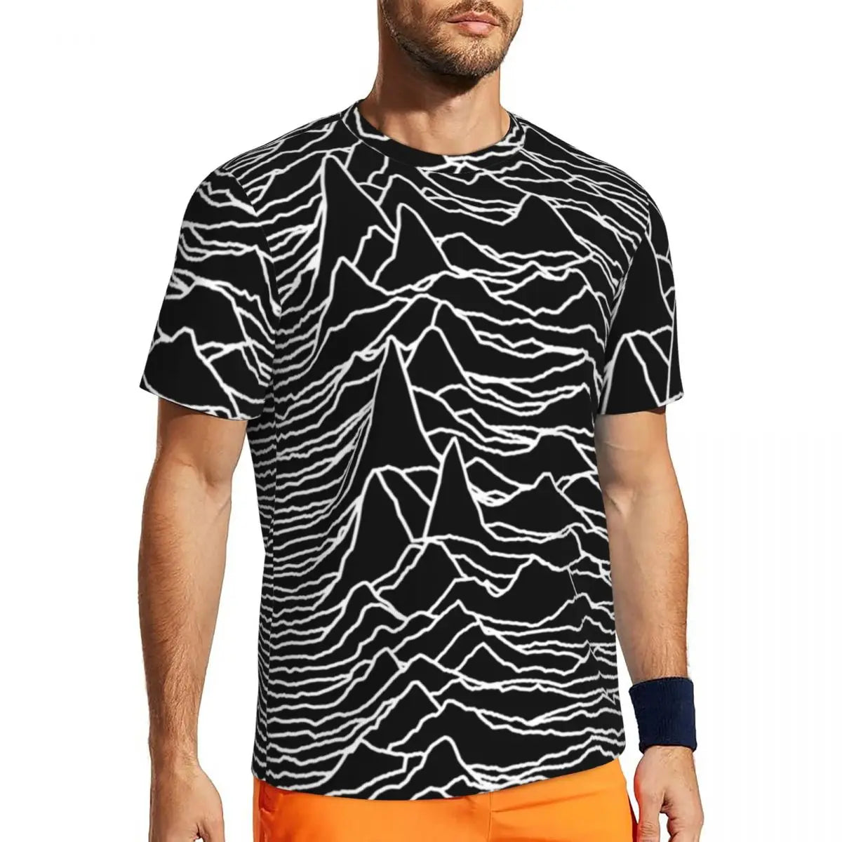 Gym T-Shirt Mondrian Line - Colorful Plaid Y2K Retro Graphic Tee