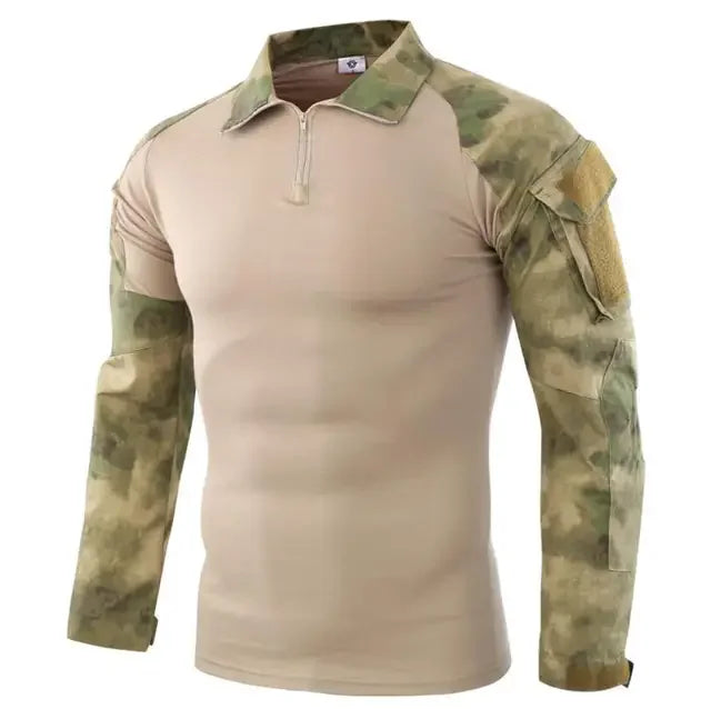 Outdoor Tactical Hiking Long Sleeve Shirt - Camouflage Combat Tee