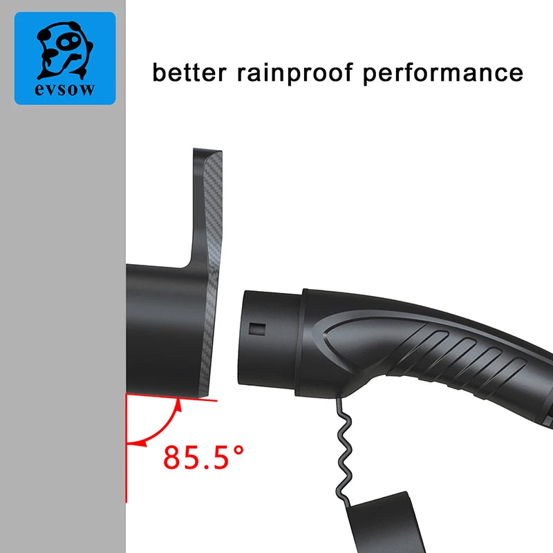 Type 2 EV Charger Cable Holder - Wall Mount Organizer for Electric Vehicles