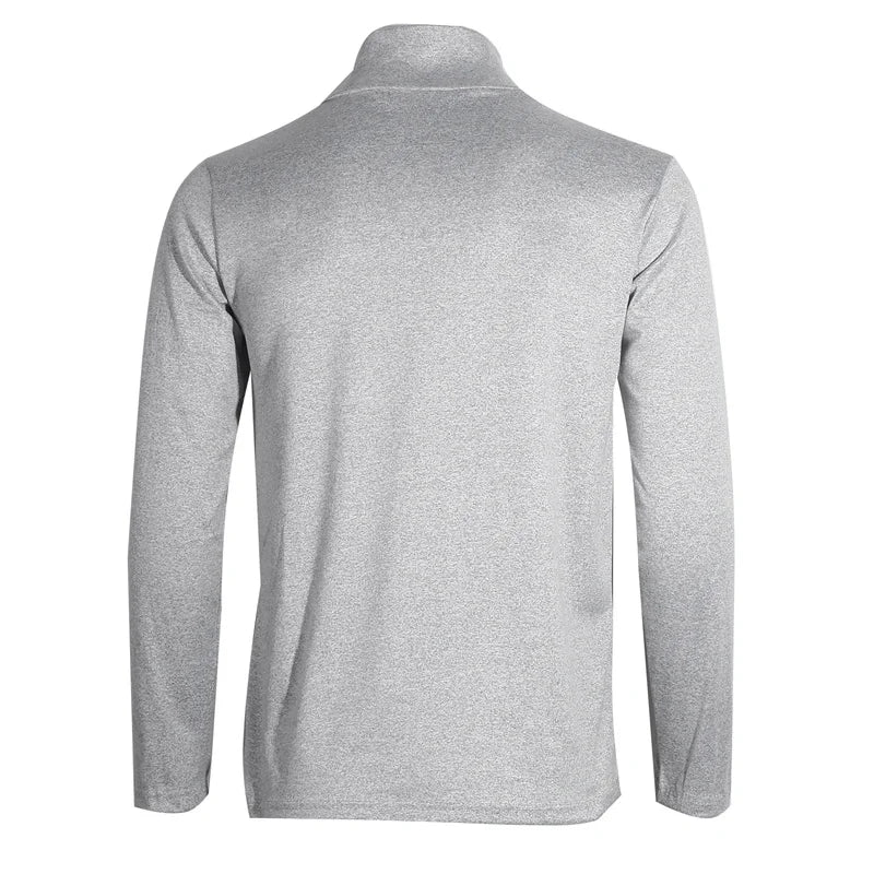 Men's High Neck T-Shirt - Fashion Solid Slim-Fit Long Sleeve Basic Tee