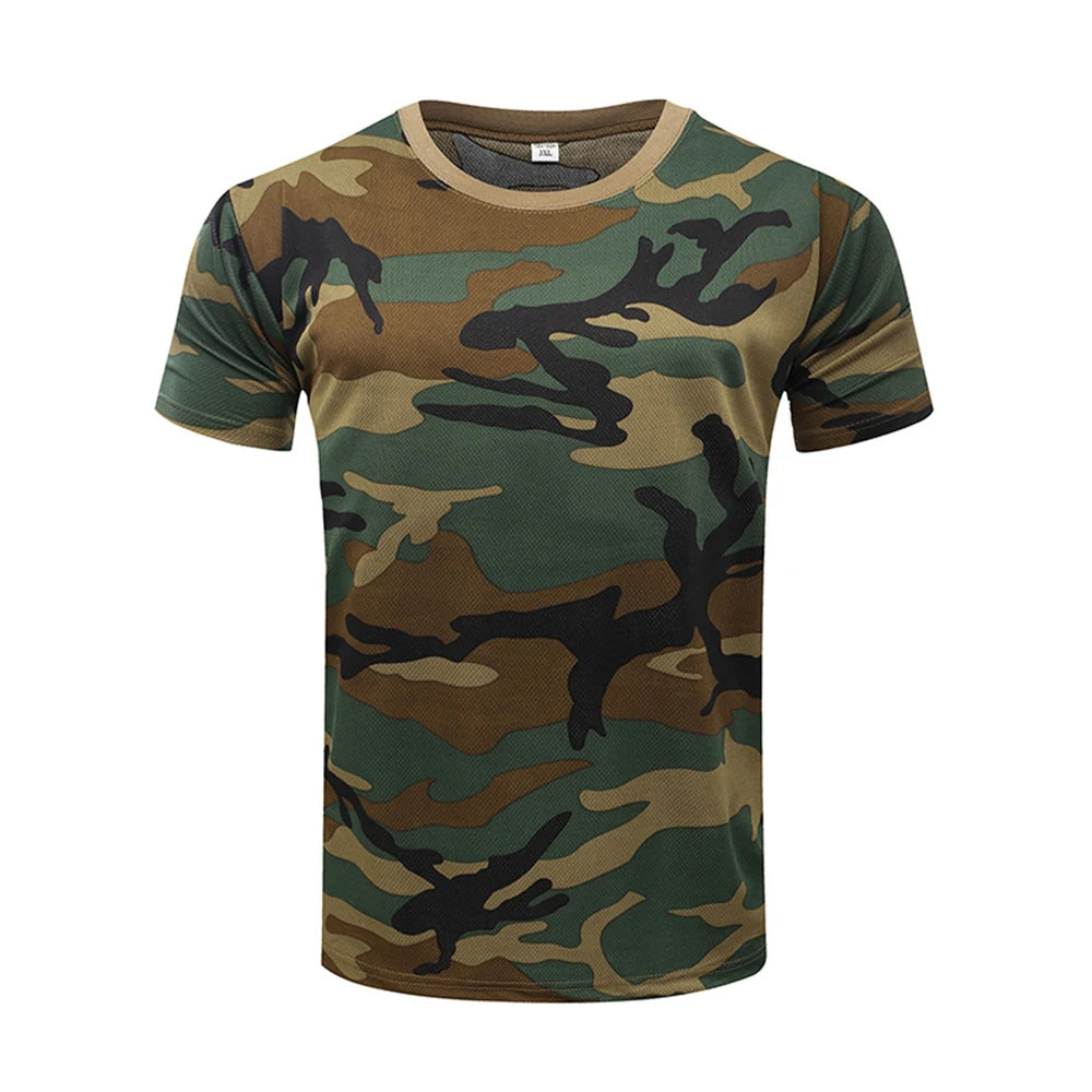 Outdoor Sports Camouflage T-Shirt - Quick Dry Hiking & Hunting Tee