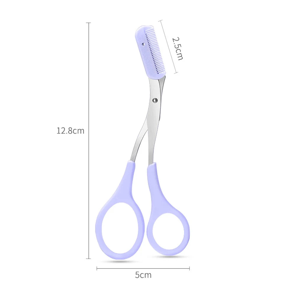 Eyebrow Trimming Knife Eyebrow Face Razor For Women Professional Eyebrow Scissors With Comb Brow Trimmer Scraper Accessories