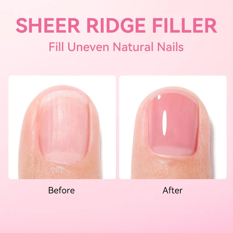 LILYCUTE Nail Strengthener Polish - Milky White Pink Care Varnish 7ML