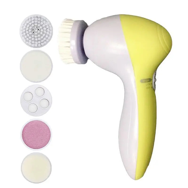 5-in-1 Electric Facial Cleansing Brush - Spa-Quality Skin Care System