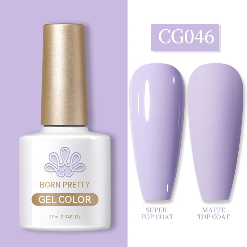 Vernis à ongles gel BORN PRETTY 10 ml, 130 couleurs, semi-permanent, semi-dissolvable, UV, base et top coat.
