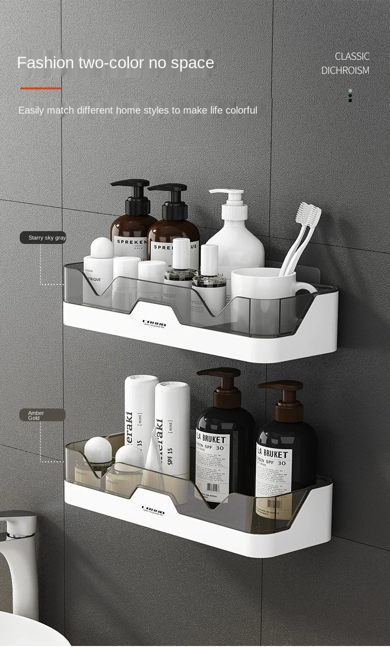 Bath Accessories Home Organizer Shower Shelves Wall Mount Bathroom Shelf WC Shampoo Holder Kitchen Storage Basket Cosmetic Rack