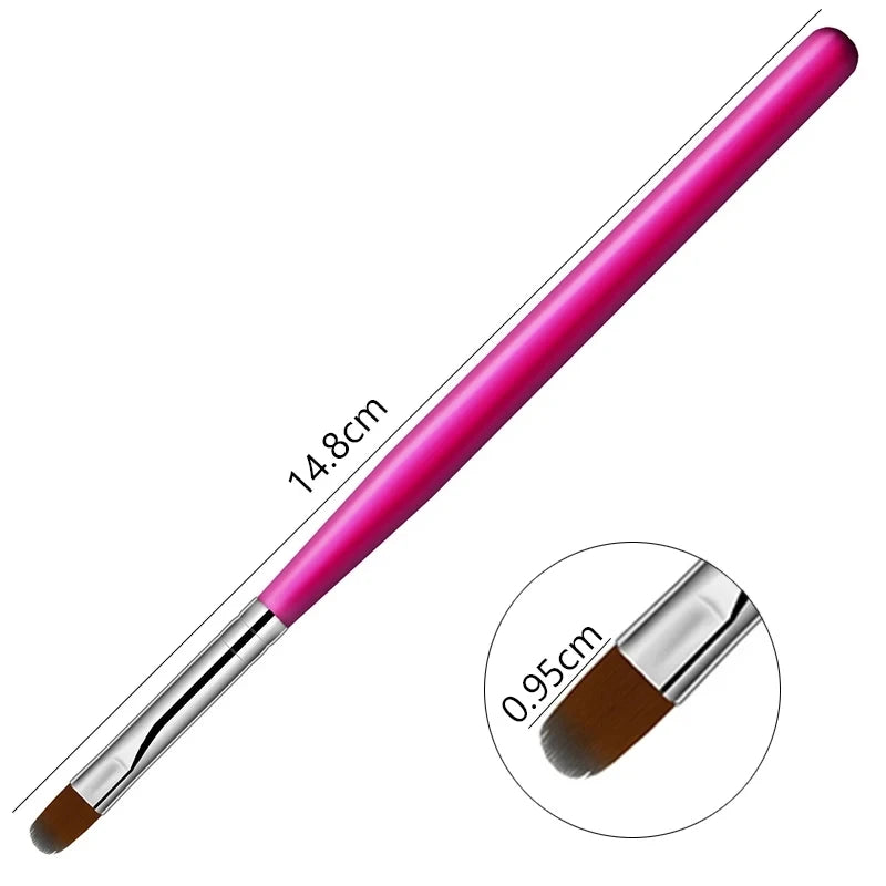 Pinceau professionnel en bois pour nail art - Extension de gel UV et peinture acrylique