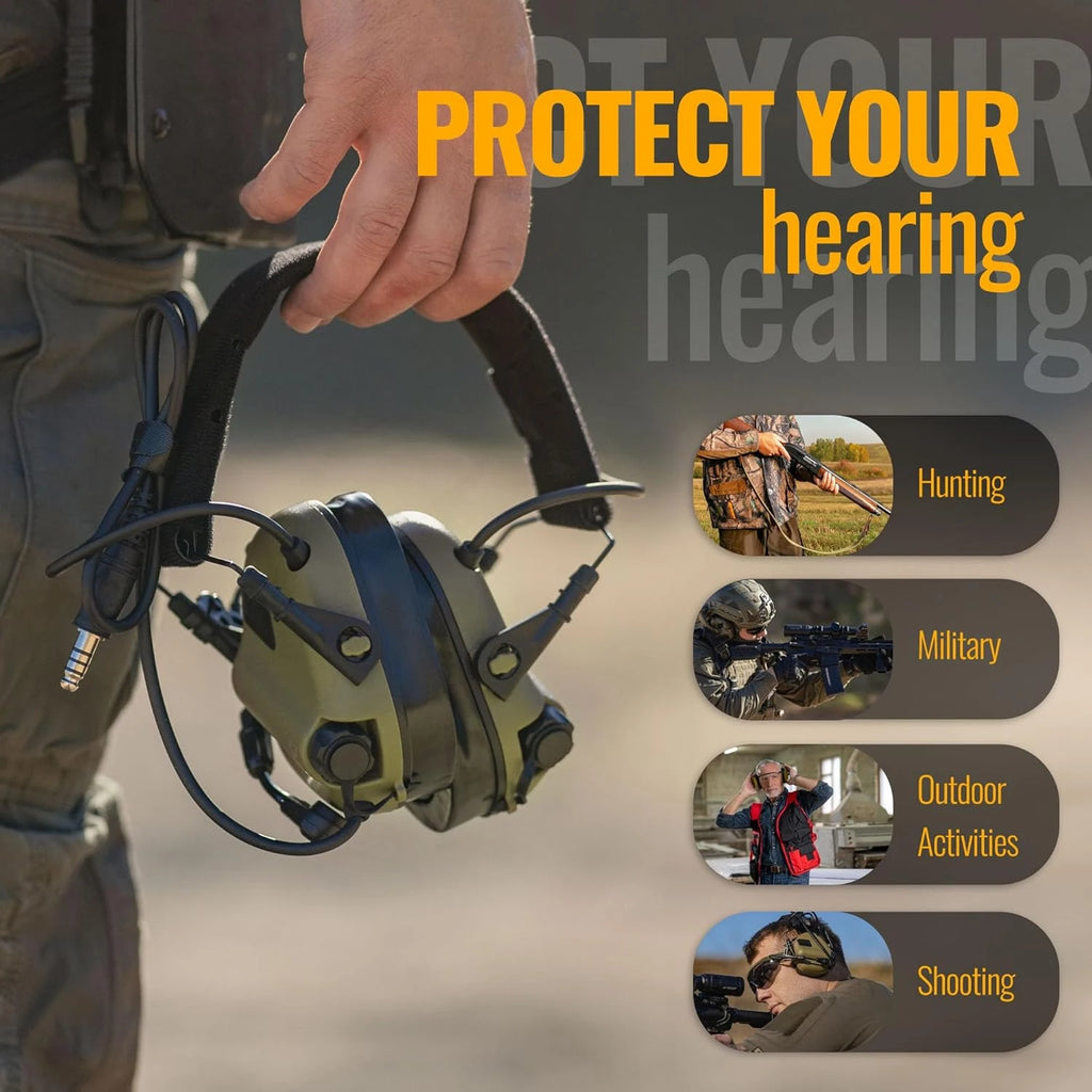 EARMOR M32 SE Tactical Headset - Electronic Noise Reduction for Shooting & Hunting