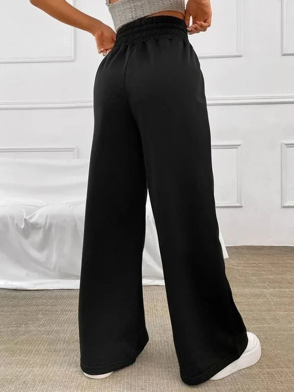 Sports pants for women in autumn 2023, new straight tube loose fitting sanitary pants, wide leg pants, outdoor dance casual pant