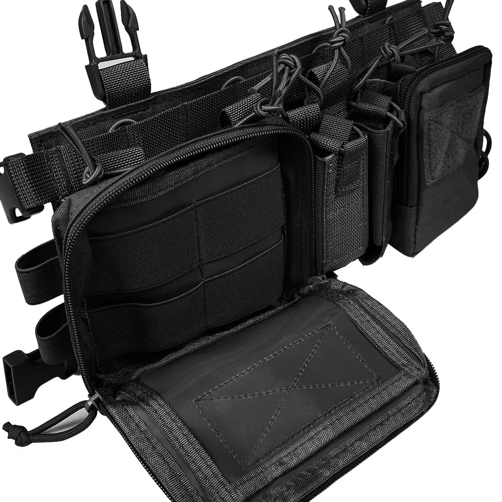 Tactical Chest Rig Vest - 500D Nylon Modular Gear for Airsoft & Hunting