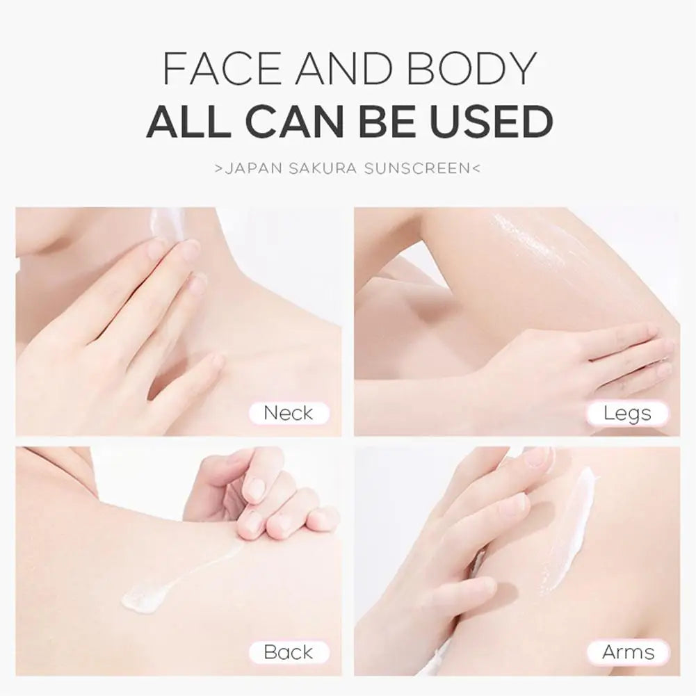 Sakura Sunscreen Cream SPF50 - Moisturizing UV Protection for Face & Body