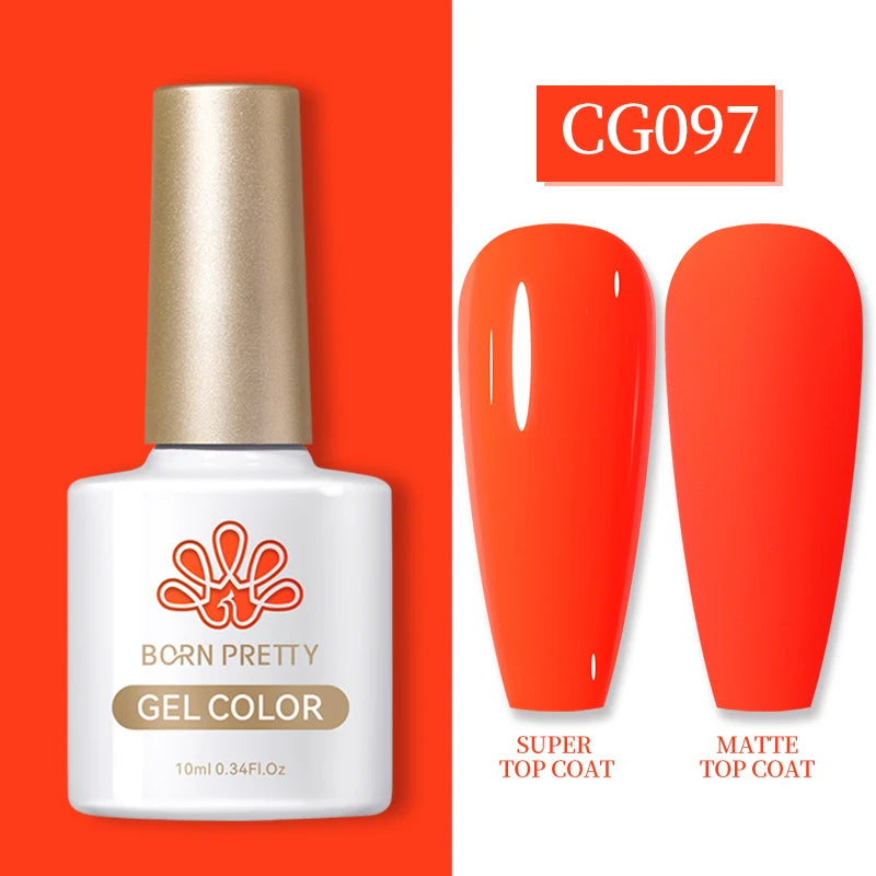 Vernis à ongles gel BORN PRETTY 10 ml, 130 couleurs, semi-permanent, semi-dissolvable, UV, base et top coat.