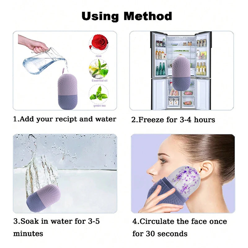 Ice Roller for Face & Eyes - Leak-Proof Cooling & Firming Tool