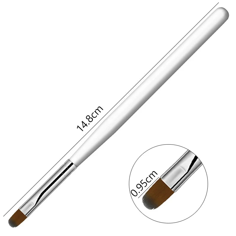 Pinceau professionnel en bois pour nail art - Extension de gel UV et peinture acrylique