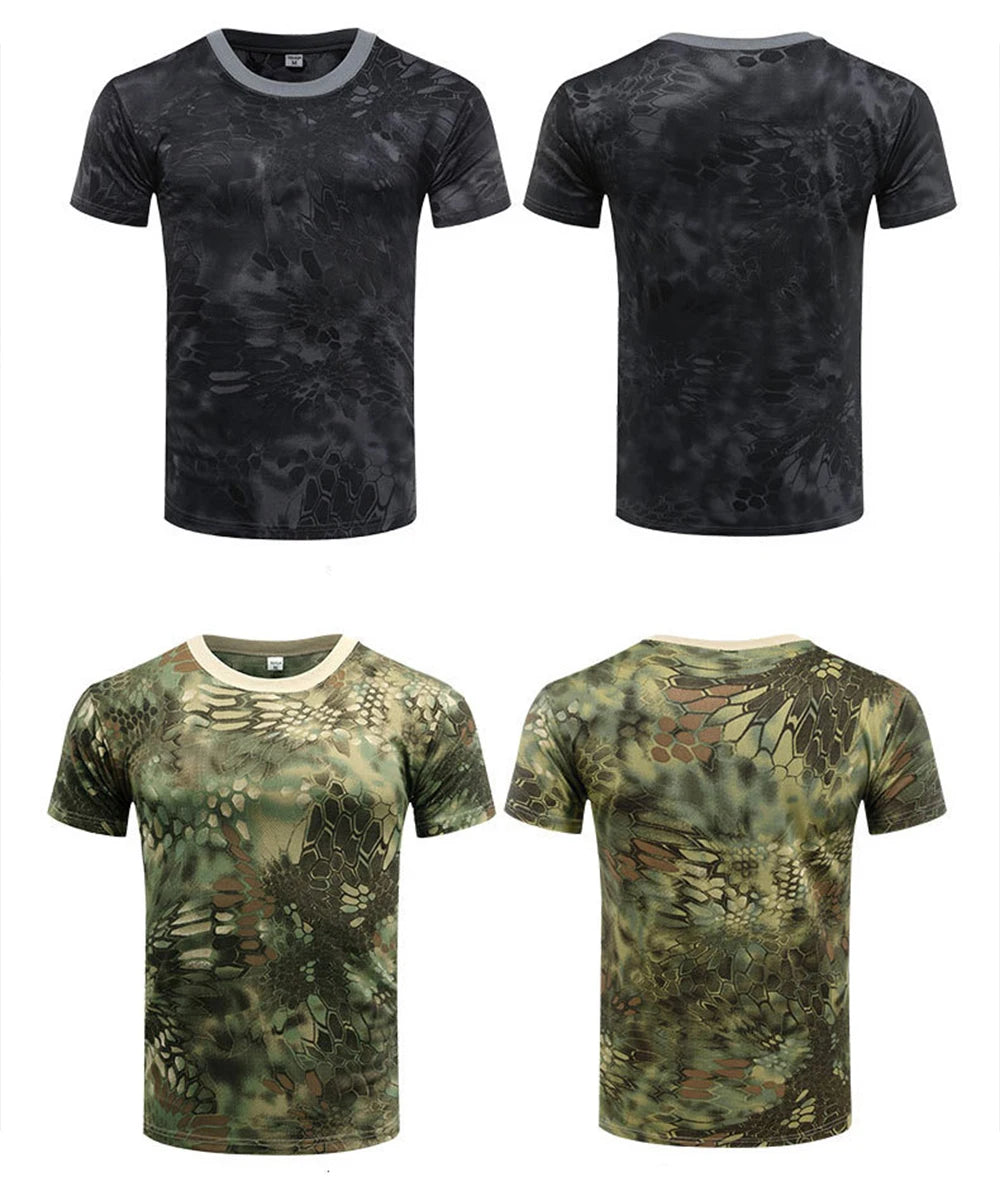Outdoor Sports Camouflage T-Shirt - Quick Dry Hiking & Hunting Tee