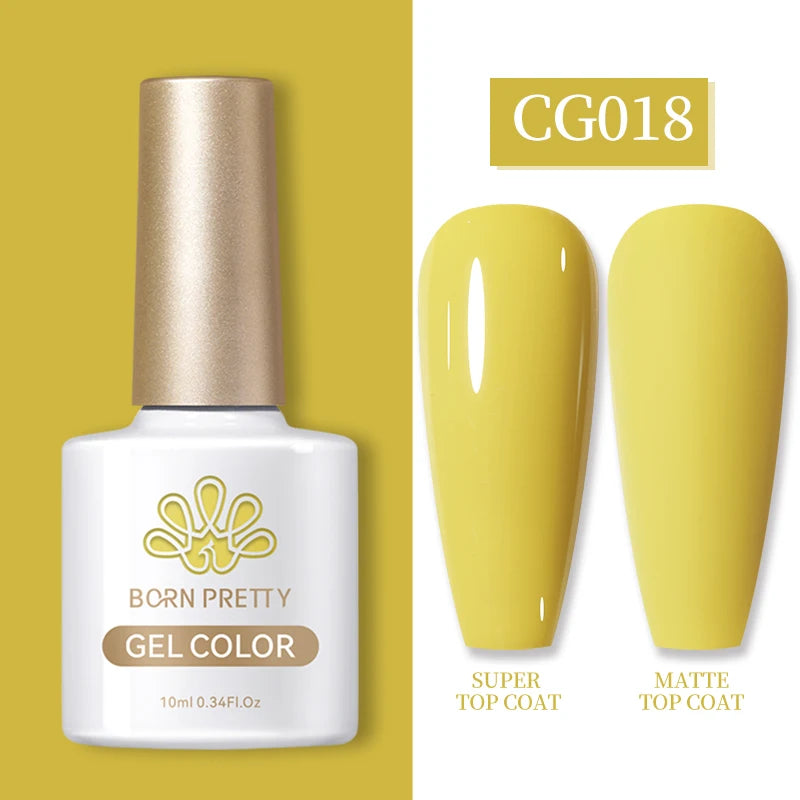 Vernis à ongles gel BORN PRETTY 10 ml, 130 couleurs, semi-permanent, semi-dissolvable, UV, base et top coat.