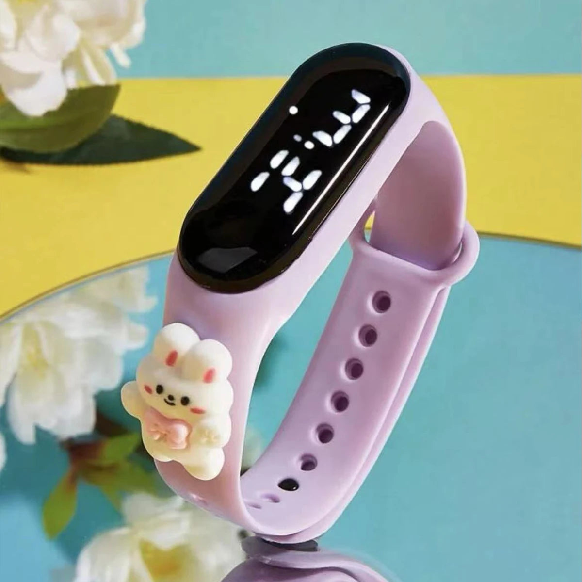 Montre-bracelet tactile électronique pour enfants et étudiants, avec figurine LED de dessin animé