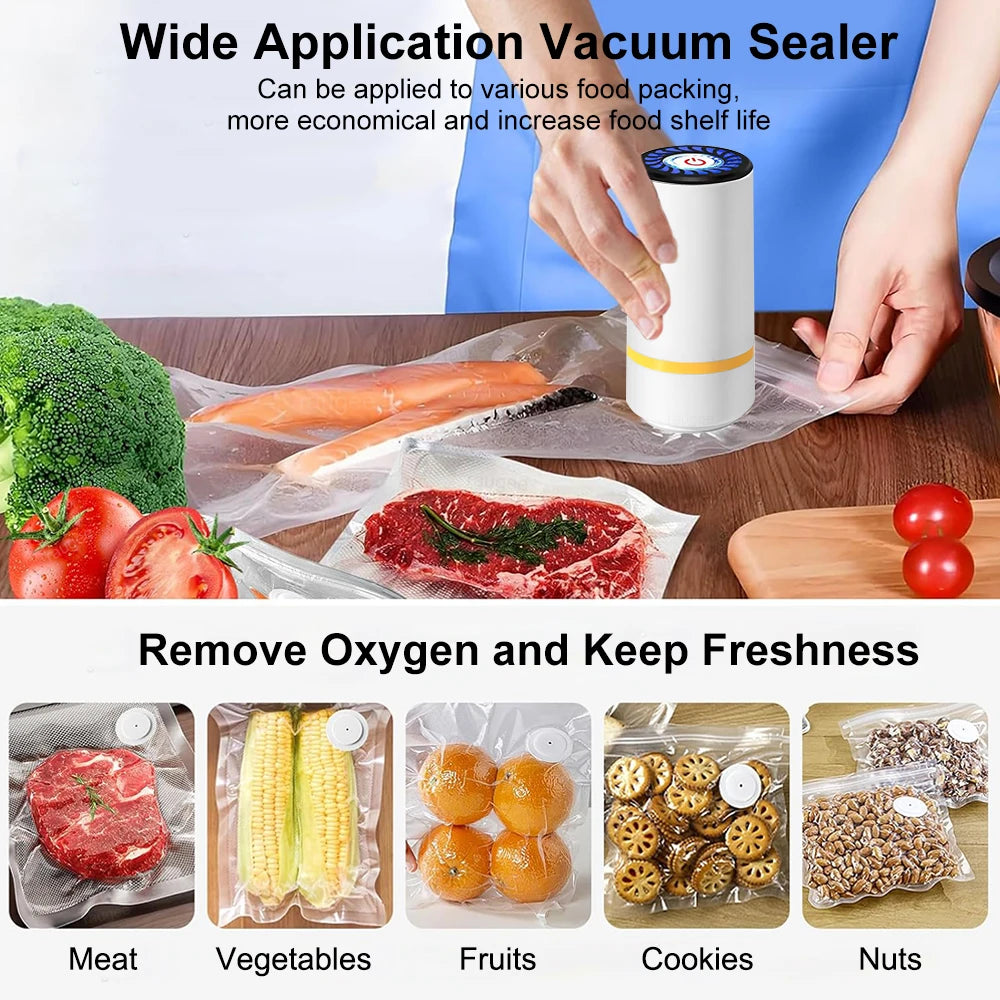 Machine de mise sous vide alimentaire, pompe de scellage électrique, machine d'emballage sous vide portable et rechargeable pour aliments