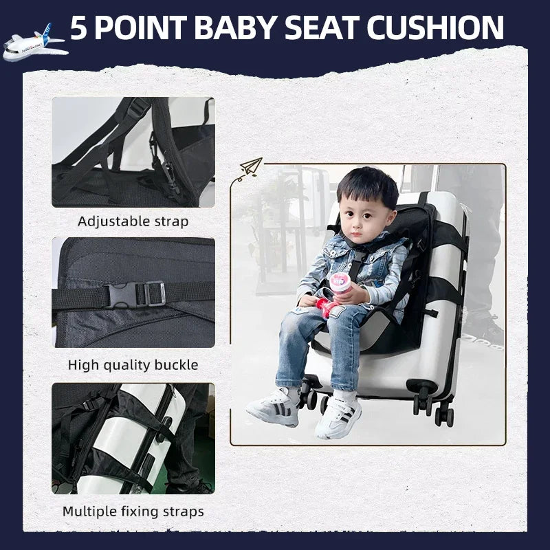 Siège enfant portable, équipement de voyage, coussin de sécurité trois points pour enfants de 1 à 8 ans