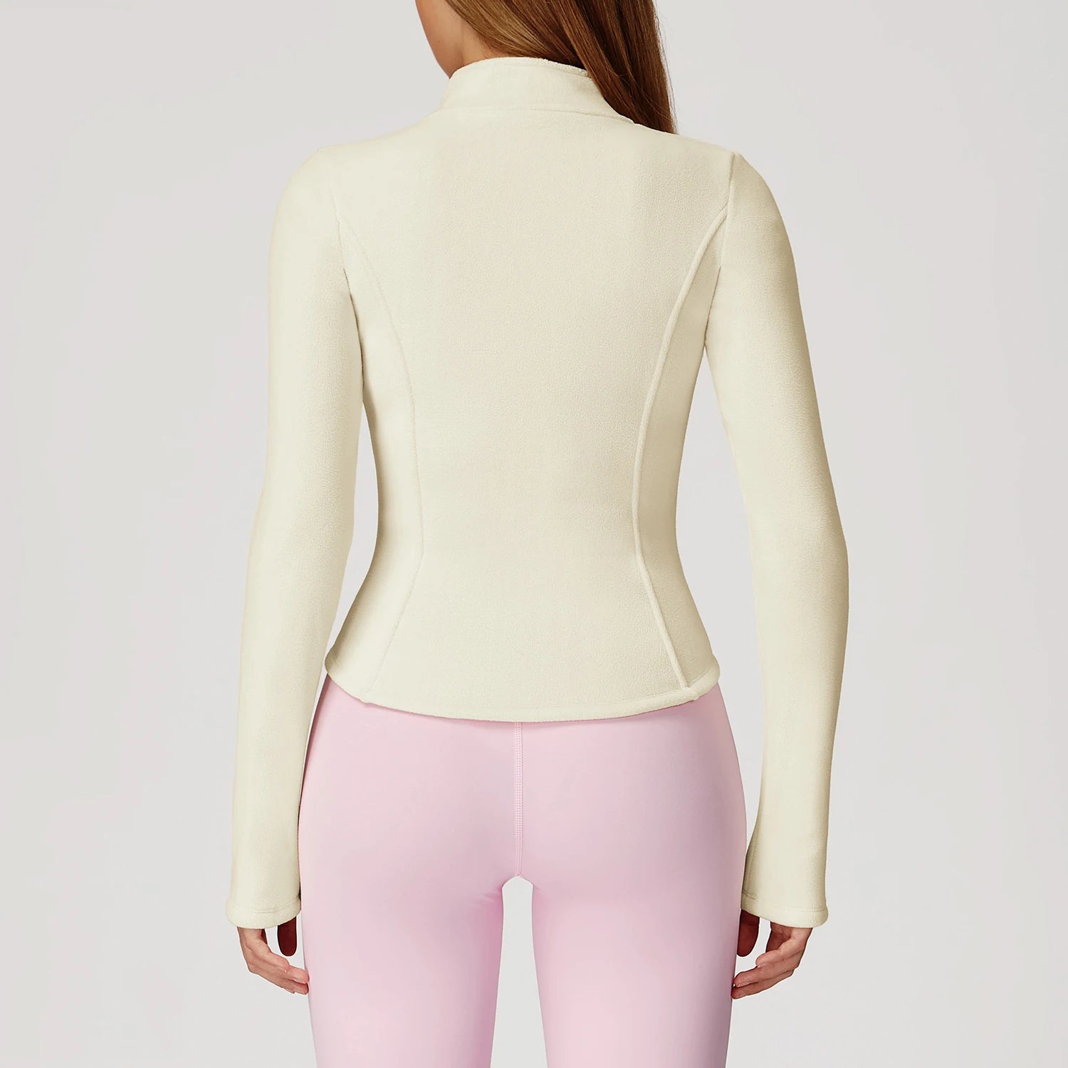 Sports Jacket Long Sleeve Women Zip Fitness Yoga Shirt Winter Warm Gym Top Activewear Running Coats Workout Clothes For Cycling