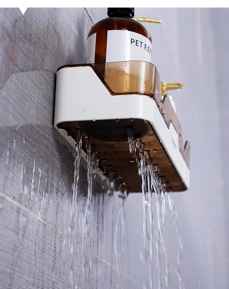 Bath Accessories Home Organizer Shower Shelves Wall Mount Bathroom Shelf WC Shampoo Holder Kitchen Storage Basket Cosmetic Rack