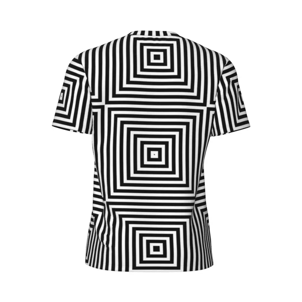 Gym T-Shirt Mondrian Line - Colorful Plaid Y2K Retro Graphic Tee
